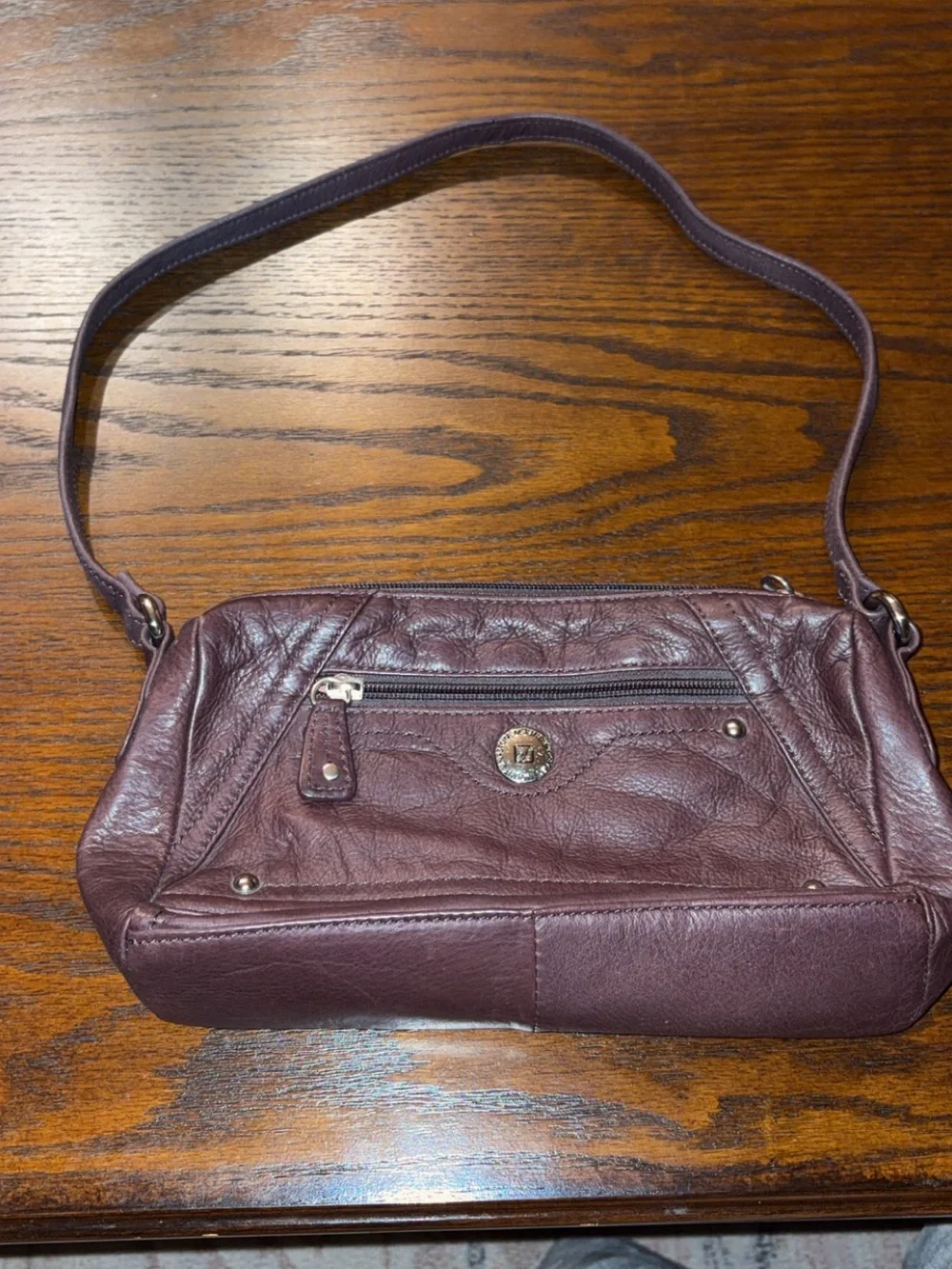 Stone Mountain Accessories Plum Leather Shoulder Bag